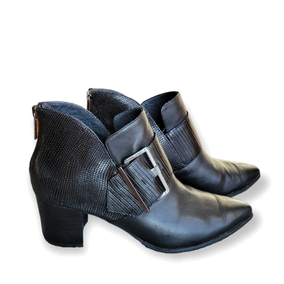 Sacha London Irene Ankle Boot Size 7.5 Black Leather - Picture 2 of 8